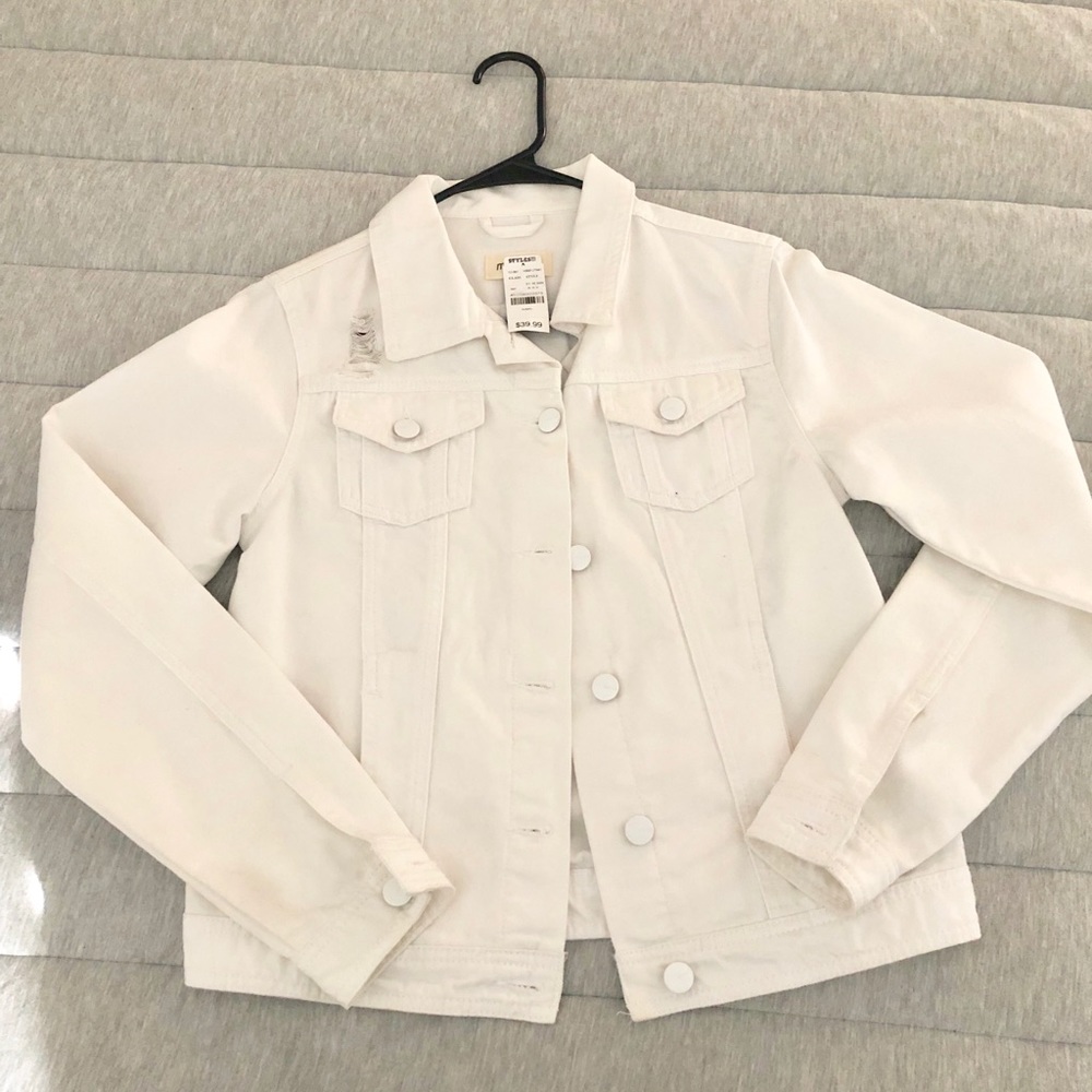 White jean jacket